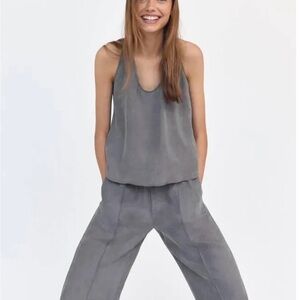 Zara Top tank Charcoal Greay color